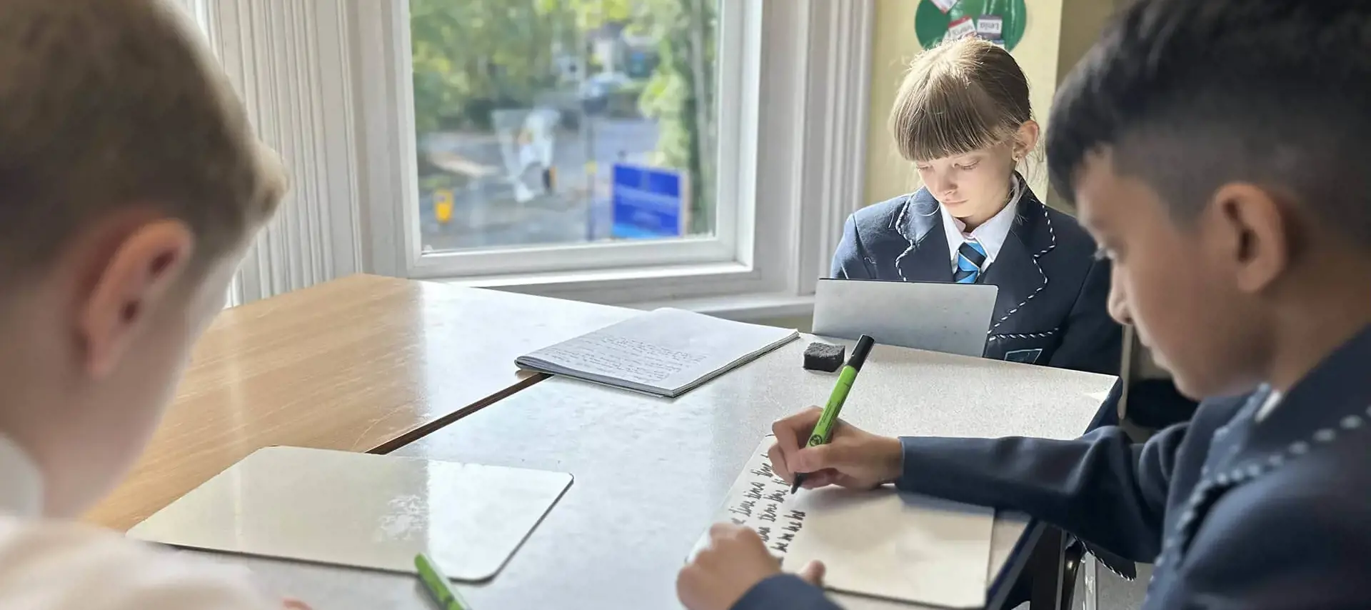 Prep School students working in class at The Gregg Prep