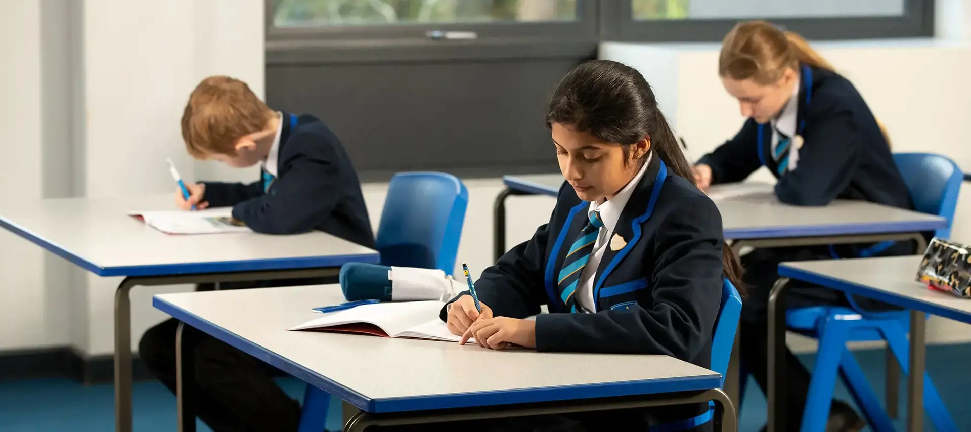 Pupil at The Gregg School working in class